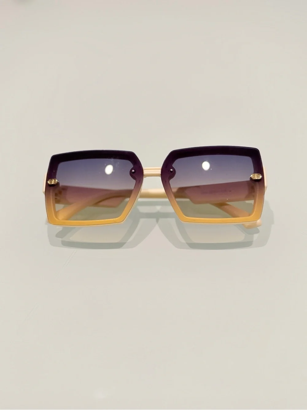 RICA Gradient Square Sunglasses - Purple to Amber - Theframebar